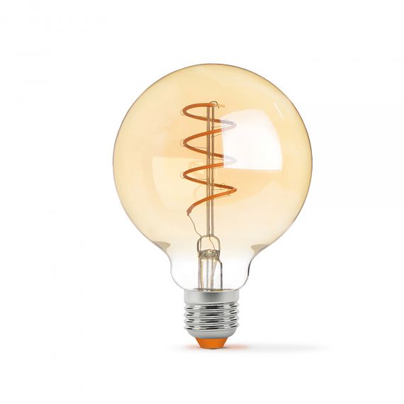 LED лампа VIDEX Filament G95FASD 5W E27 2200K дімерна бронза