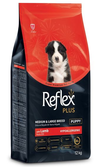 Сухий корм з ягнятком для цуценят середніх та великих порід Reflex Plus Junior Medium & Large Breeds Lamb & Rice, 12 кг | Зображення 1