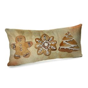 Подушка диванна оксамитова Новогодние пряники 50x24 см (52BP_22NG007)