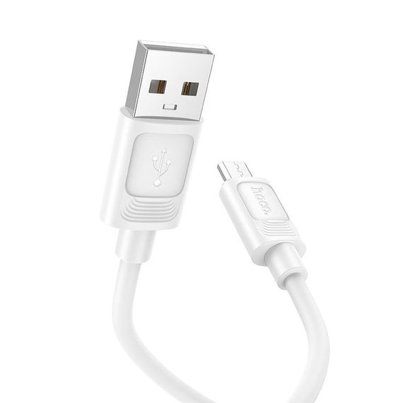 Дата кабель Hoco X122 Benefit USB to MicroUSB 2.4A (1m) White | Зображення 1