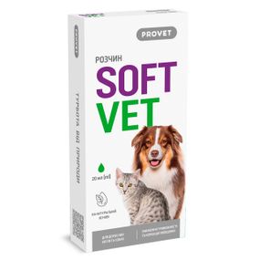 Капли успокоительные для собак и котов Provet Softvet, 20 мл