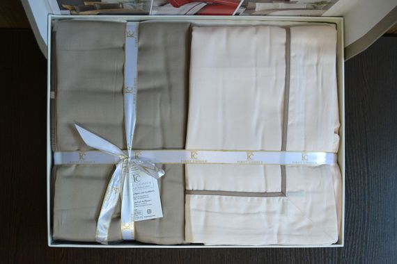 Постельное белье First Choice Deluxe Satin 200 х 220 см Serenity Ivory Mink | Зображення 3