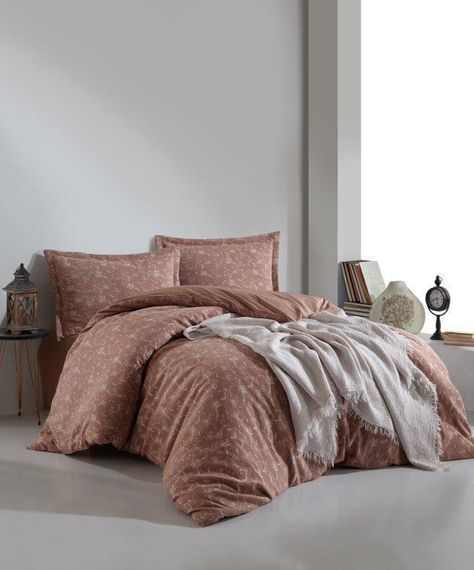 Постельное белье Limasso Jacquard Ranforse 200 х 220 см Ipi Boyali Kahve