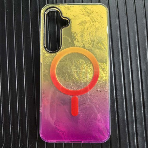 Чохол TPU Shiny Mountain (MagFit) для Samsung Galaxy S24+ Yellow / Pink | Зображення 3