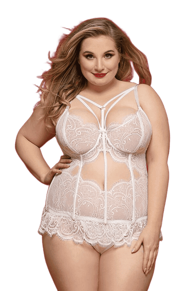 Корсет JSY «Мила Бейлі» Білий Plus Size