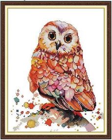 Набір для вишивання за нанесеною на канву схемою "Fox with Lamp". AIDA 14CT printed 34*38 см