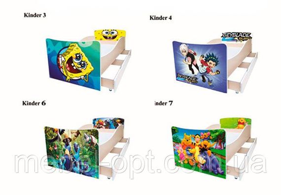 Детская кровать Kinder 12 Зайчики, с ящиком для белья | Зображення 3
