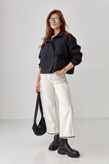 Жіноча вітровка у комплекті з бананкою - чорний цвет, ONE SIZE (є розміри) | Зображення 2