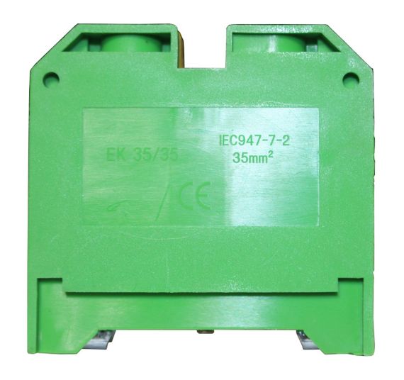 Клемма "PE" КНГз-SAK-35EK 125А 6-35мм2 винтовая желто-зеленая DIN-рейка без маркера Ny95505480 | Зображення 1