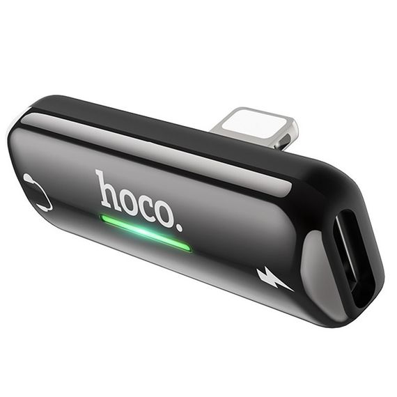 Перехідник Hoco LS27 Dual Lightning Сірий