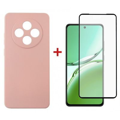 Чехол для мобильного телефона Dengos Oppo Reno 12 F/FS Soft + glass (Pink) (DG-KM-116)