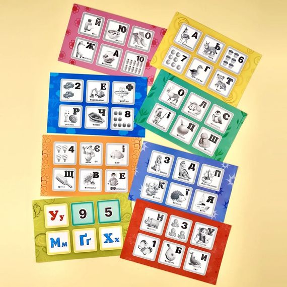 Настільна гра Лото "Абетка і цифри" (ПСД250) PSD250, 48 фішок | Зображення 3