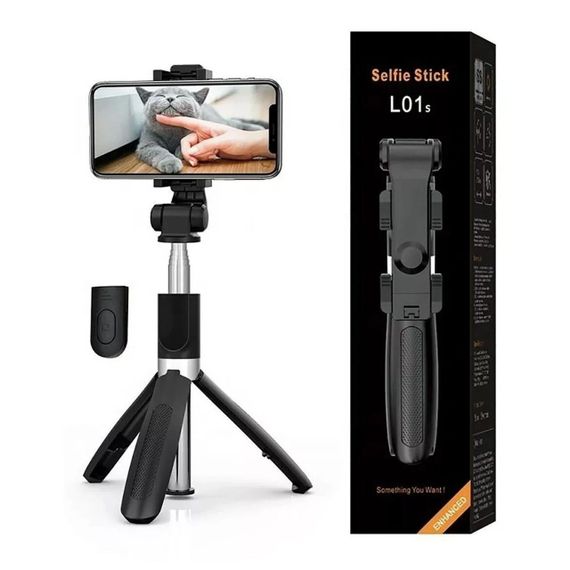 Селфі палиця-штатив з пультом 70см, Selfie Stick L01 / Монопод з триногою для телефону / Трипод | Зображення 9