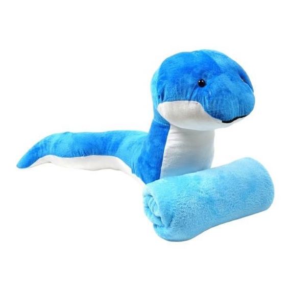 Плед-подушка 3в1 Змія 70см 29629 Синя