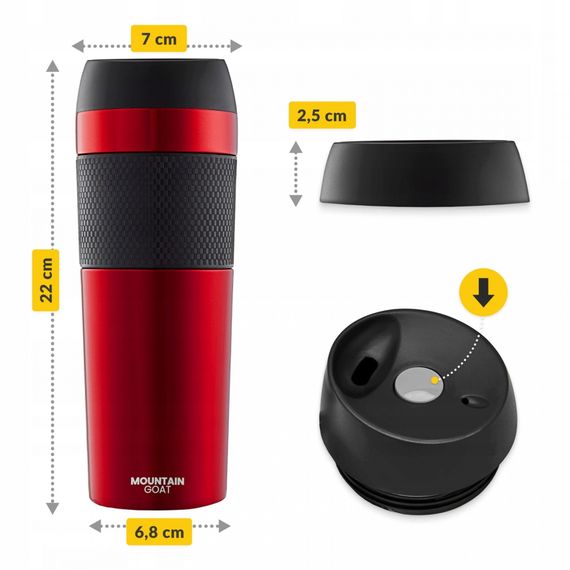 Термокухоль Mountain Goat Travel 0.4 л Red (P-5907739315717) | Зображення 4