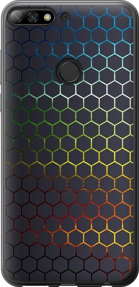 Чехол на Huawei Honor 7C Pro Переливающиеся соты "498u-2070-17620"