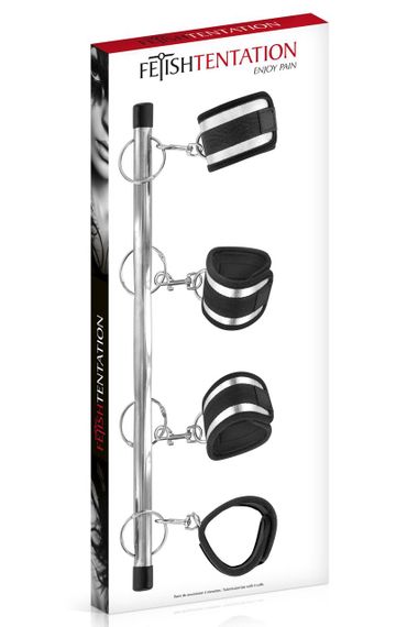 Фіксатор для рук і ніг Fetish Tentation Submission bar with 4 cuffs | Зображення 2