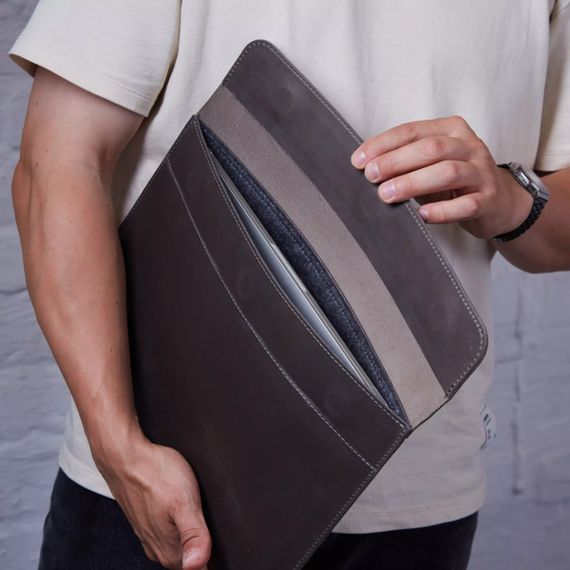 Чохол для ноутбука вінтажний Incarne Klouz MacBook Pro 13" 2016-2025 klouz-gray-vintage-pro-13 сірий | Зображення 5