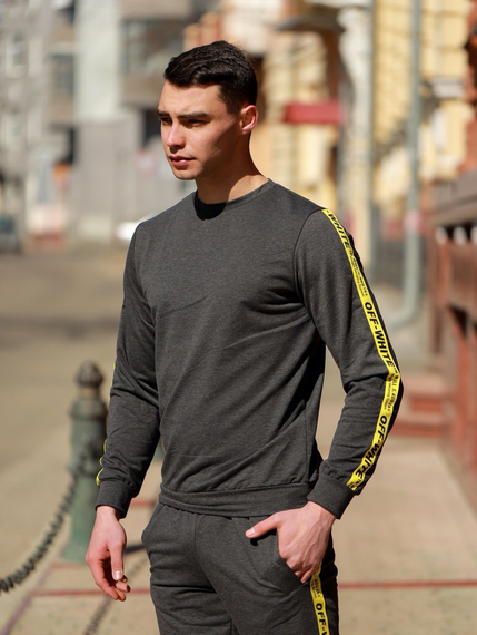 Костюм лампас ОФФ антрацит S XL | Зображення 2