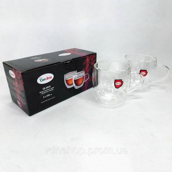 Набор чашек с двойными стенками боросиликатное стекло Con, Чашка с двойной стенкой PN-90 | Зображення 4
