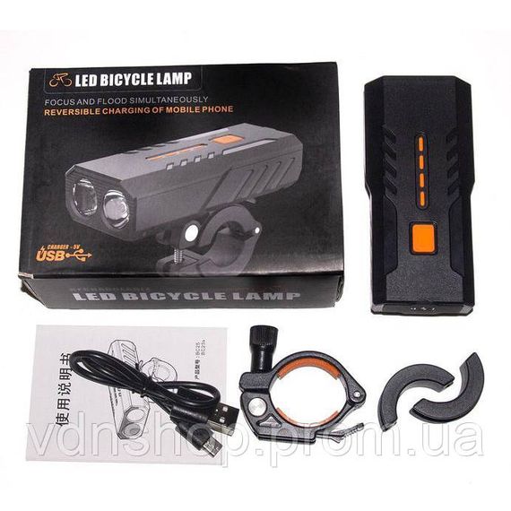 Фара для велосипеда з зарядкою, Ліхтарик для велосипеда, Перезаряджаємий велосипедний ліхтар MO-18