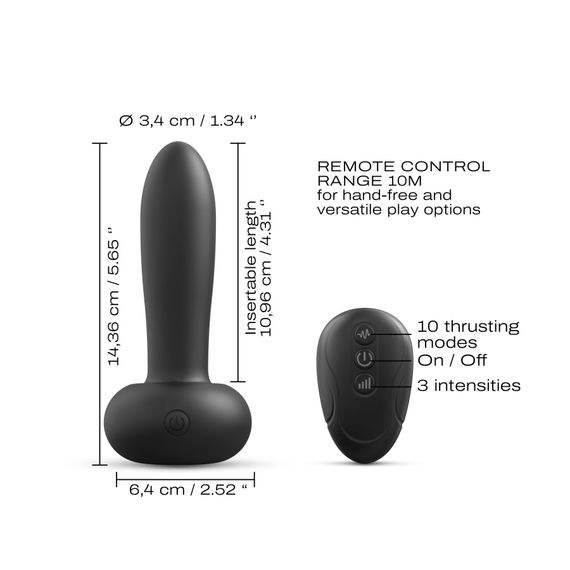 Універсальний пульсатор Dorcel DEEP THRUST, пульт ДК | Зображення 1