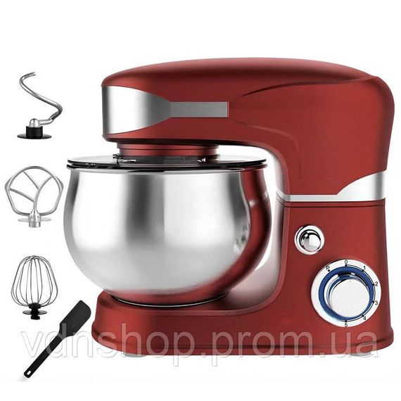 Міксер для 2600Вт Crownberg CB-3408 планетарний тістоміс з чашею 5л на 6 швидкостей з імпульсним режимом GA-96