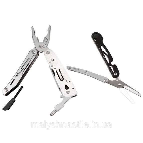 Мультитул MFH Fox Outdoor з ножицями - Black/Silver | Зображення 3