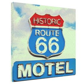 Картина на холсте Historic route 66 Motel 50х50 см (H5050_GOR001)