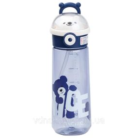 Пляшка для води 620 мл з трубочкою Синя HP17300BL