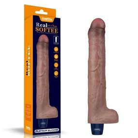 Вибратор - Real Softee Rechargeable Silicone Vibrating Dildo 10.5" Sex Aura