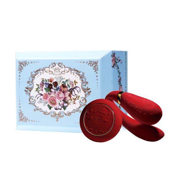 Смартвібратор для пар Zalo Fanfan set Bright Red, пульт ДК Sex Aura | Зображення 4
