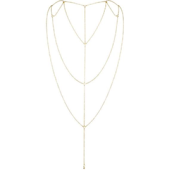 Цепочка для спины Bijoux Indiscrets Magnifique Back and Cleavage Chain - Gold, украшение для тела sexstyle | Зображення 3