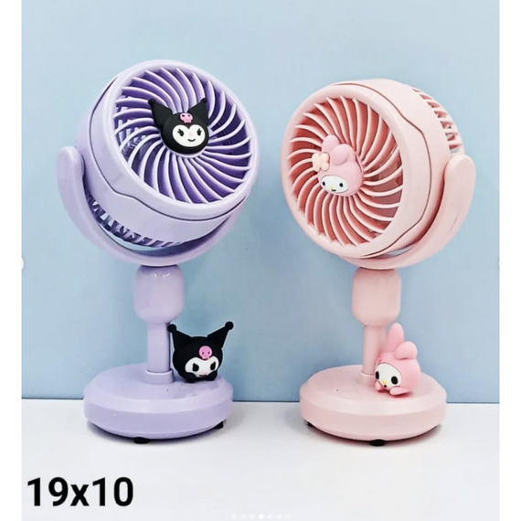 Чарівний мінівентилятор настільний з персонажами Kurumi, Melody, Cinnamoroll, вентилятор на акумуляторі з USB-підзарядкою | Зображення 8
