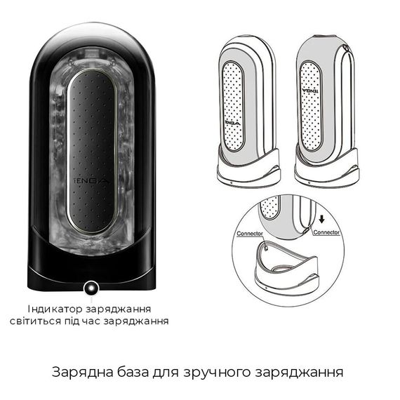 Вібромастурбатор Tenga Flip Zero Electronic Vibration Black, змінна інтенсивність, розкладний | Зображення 6