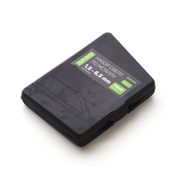 Набір свердел для металу Р6М5 пласт бокс 1,5-6,5 мм 13 шт APRO 8102051 | Зображення 3