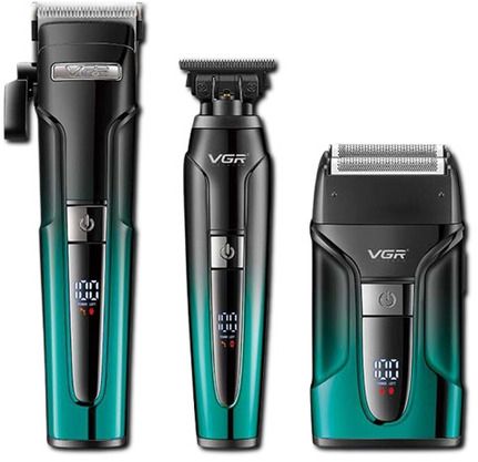Комплект VGR 3 в 1 V-694 бездротова акумуляторна машинка для стрижки, триммер і електробритва XPRO (44957-V-694_1940)