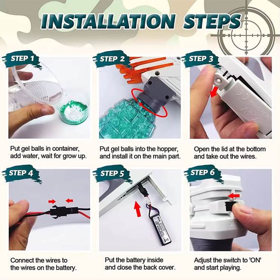 Пістолет на гідрогелевих кульках (орбізах) Gel Energy XS-873 Orange | Зображення 3