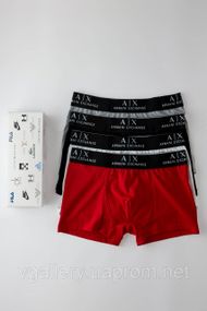 Мужские боксеры Armani Exchange, мужские трусы Армани, Хлопковые трусы Премиум качества Армани