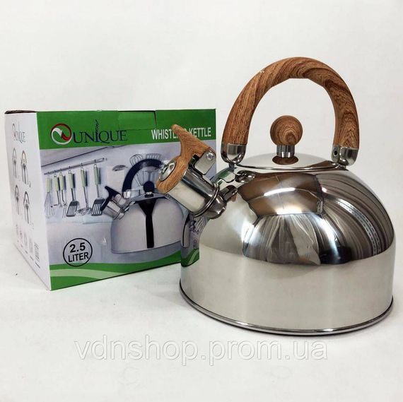 Качественный металлический чайник, Чайник металлический со свистком Обычный со свистком NA-36 | Зображення 2