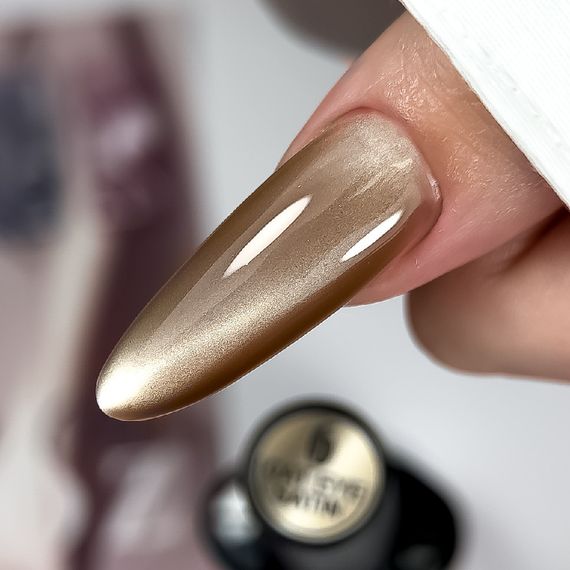 Гель-лак сатинова кішка Crooz №06 Satin Cat (теплий золотистий) 8мл | Зображення 1