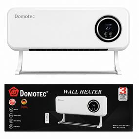 Настінний тепловентилятор DOMOTEC MS-5963 дистанційне керування з сушаркою та пультом 2000Вт Білий