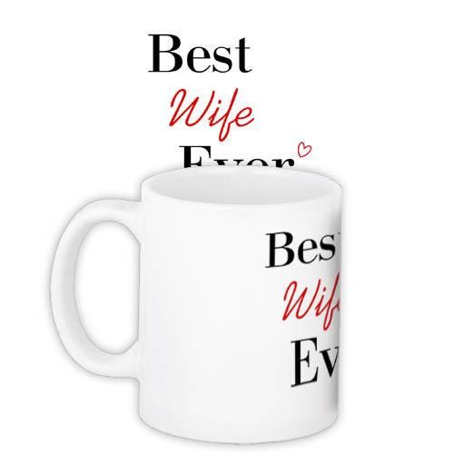 Чашка з принтом Best wife ever 330 мл (KR_PAR015)