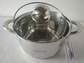 Каструля Bohmann BH-0805-24, 6 л, 24 см, з нержавіючої сталі з кришкою, для всіх типів плит