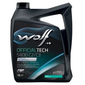 Моторна олива WOLF OFFICIALTECH C2/C3 5W-30 5л.