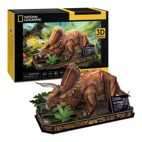 Пазл Cubic Fun 3D National Geographic Dino Трицератопс (DS1052h) | Зображення 5