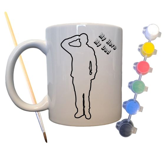 Набор для творчества кружка раскраска Мой папа мой герой 330 мл белая (КР0066)