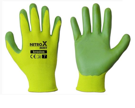 Рукавички захисні Bradas NITROX MINT нітрил розмір 8 RWNM8