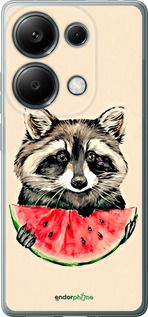 Чохол на Xiaomi Poco M6 Pro Єнотик з кавуном "4605u-3452-2448"