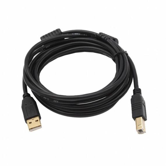 Кабель USB 2.0 AM / BM, 1.8m, 1 ферит, чорний, Пакет Q250